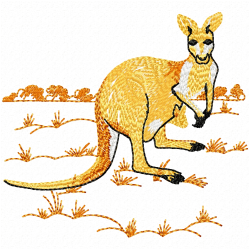 Kangaroo Embroidery Design 10 Kangaroo Embroidery Design 10